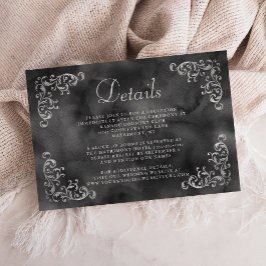  Silver Black Waterverf Details Informatiekaartje