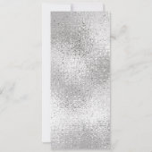 Silver Black White bruiloft DIY menu diner Kaart (Achterkant)