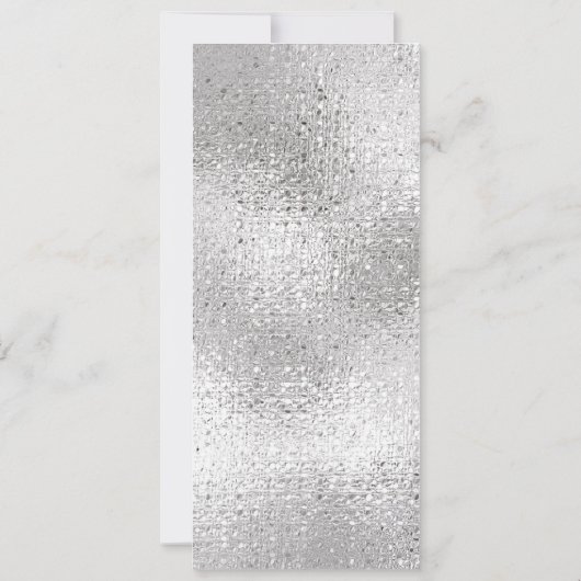 Silver Black White bruiloft DIY menu diner Kaart (Achterkant)