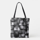 Silver Black White Trendy Pattern Tote Bag (Achterkant)