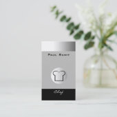 Silver Black White Visitekaartje BW 12 Chef (Staand voorkant)