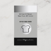 Silver Black White Visitekaartje BW 12 Chef (Achterkant)