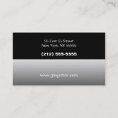 Silver Black White Visitekaartje BW 3 Restaurant (Achterkant)