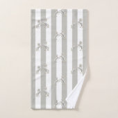 Silver Black WhiteStripe Horse Bathroom-handdoekse Bad Handdoek (Handdoek)