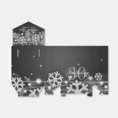 Silver Black Winter 30th Birthday Dank u Bedankdoosjes (Uitgevouwen)