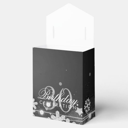 Silver Black Winter 30th Birthday Dank u Bedankdoosjes (Geopend)