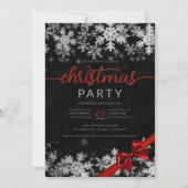 Silver Black Winter Wonder Company Kerstmis Kaart (Voorkant)