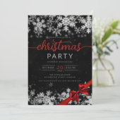 Silver Black Winter Wonder Company Kerstmis Kaart (Staand voorkant)