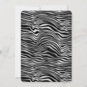 Silver Black Zebra Print Baby shower Kaart (Achterkant)