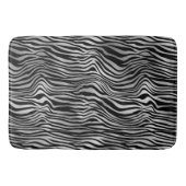 Silver Black Zebra Print Badmat (Voorkant)
