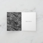 Silver Black Zebra Print Bedankkaart (Binnen)