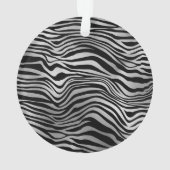 Silver Black Zebra Print Ornament (achterkant)