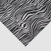 Silver Black Zebra Print Tissuepapier (Detail)