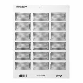 Silver Blank Adresetiketten Etiket (Full Sheet)