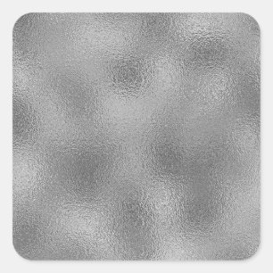 Silver Blank Sjabloon Tekst toevoegen Vierkante Sticker
