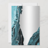 Silver Blauwgroen Agate Surprise 90e verjaardag Kaart (Achterkant)