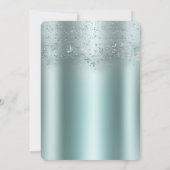 Silver Blauwgroen Aqua Flutter Butterfly Baby show Kaart (Achterkant)