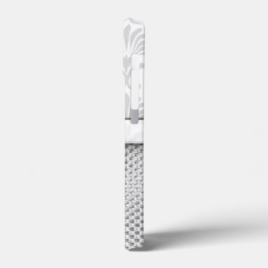 Silver Bling Effect Pattern Gepersonaliseerd Case-Mate iPhone Case (Achterkant / Links)