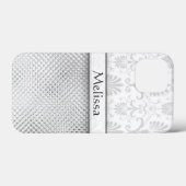 Silver Bling Effect Pattern Gepersonaliseerd Case-Mate iPhone Case (Achterkant (horizontaal))