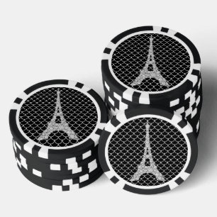 Silver Bling Eiffeltoren Poker Chips