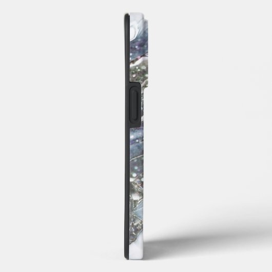 Silver bling glitter douanenaam script Case-Mate iPhone case (Achterkant / Rechts)