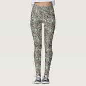 Silver Bling Jewels Digital Print Pattern Leggings (Voorkant)