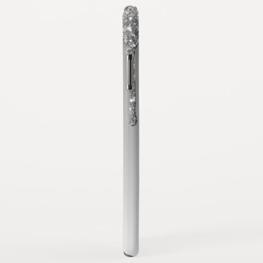 Silver Bling | Luxe Sparkle Glitter Monogram Case-Mate iPhone Case (Achterkant/rechts)