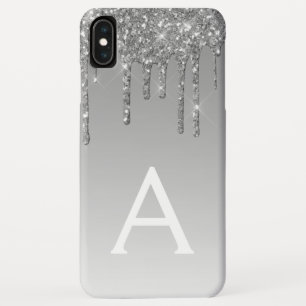 Silver Bling   Luxe Sparkle Glitter Monogram Case-Mate iPhone Case