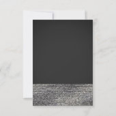 Silver Bling Modern Glam Sequins Chic Table Number Kaart (Achterkant)