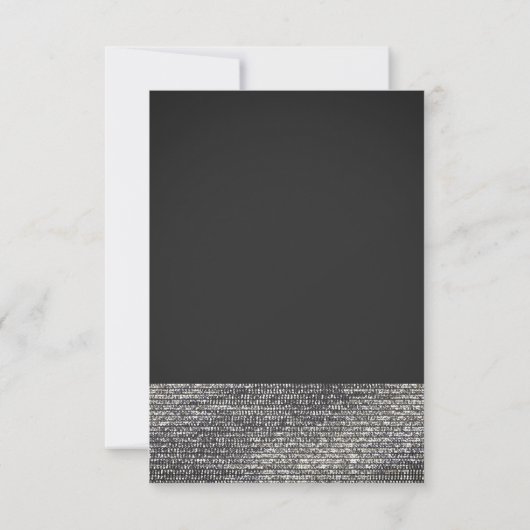 Silver Bling Modern Glam Sequins Chic Table Number Kaart (Achterkant)