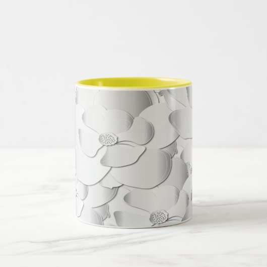 Silver Blossom Tweekleurige Koffiemok (Center)