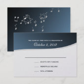 Silver Blue 3,5 x 5 Response Kaart (Voorkant / Achterkant)