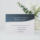 Silver Blue 3,5 x 5 Response Kaart (Staand voorkant)