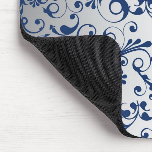 Silver Blue Abstract Muismat (Hoek)