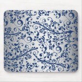 Silver Blue Abstract Muismat (Voorkant)