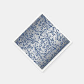 Silver Blue Abstract Servetten (Hoek)