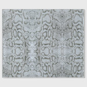 Silver Blue Anaconda Exotic Snakeskin Cadeaupapier (Vlak)