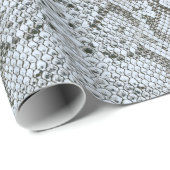 Silver Blue Anaconda Exotic Snakeskin Cadeaupapier (Rol Hoek)