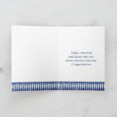 Silver Blue Balloons Mortar Pet Diploma Afstuderen Kaart (Binnen)