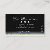 Silver Blue Black gradiënt Sparkle Jewels Initiale Visitekaartje (Achterkant)