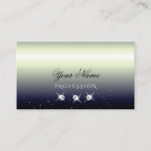 Silver Blue Black gradiënt Sparkle Jewels Stylish Visitekaartje (Voorkant)