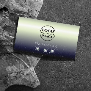 Silver Blue Black gradiënt Sparkle Jewels voegen L Visitekaartje