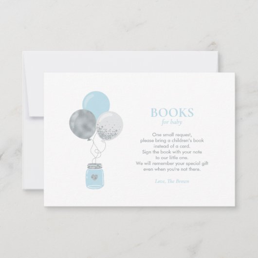 Silver, Blue Books voor Baby, Boek Aanvraag Kaart (Voorkant)