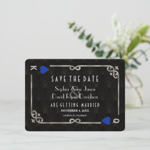 Silver Blue Casino Las Vegas Poker Wedding Save The Date