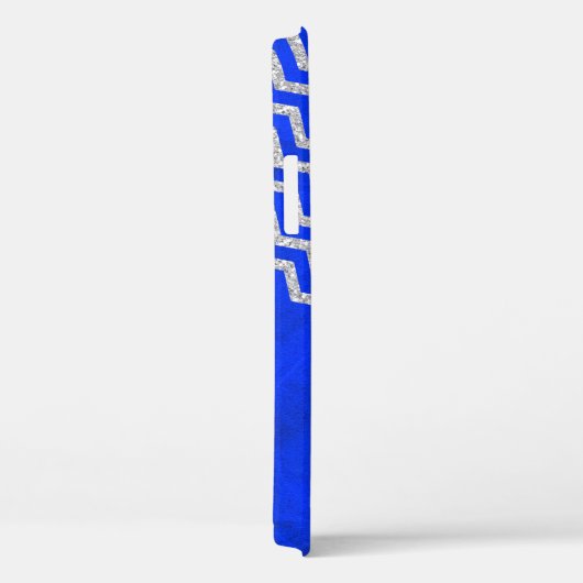 Silver Blue Chevron, persoonlijk Case-Mate iPhone Case (Achterkant / Rechts)