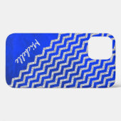 Silver Blue Chevron, persoonlijk Case-Mate iPhone Case (Achterkant (horizontaal))