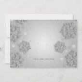 Silver & Blue Corporate Kerstfeestdag Kaart (Achterkant)