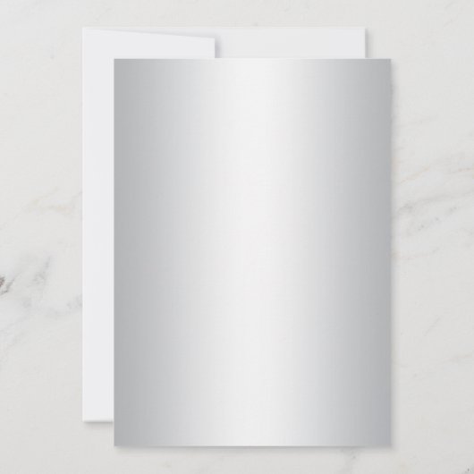 Silver Blue Cross Christening/Baptism Boy Invite Kaart (Achterkant)