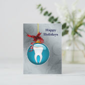 Silver Blue Dentist Holiday-kaarten Feestdagenkaart (Staand voorkant)