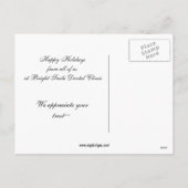 Silver Blue Dentist Holiday-kaarten Feestdagenkaart (Achterkant)